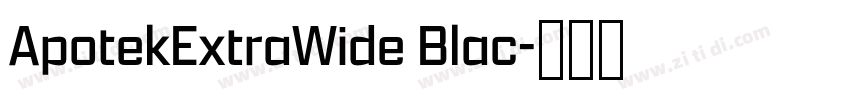 ApotekExtraWide Blac字体转换